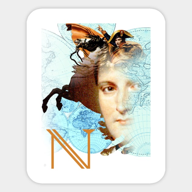 Napoleon Bonaparte Collage Portrait Sticker by Dez53